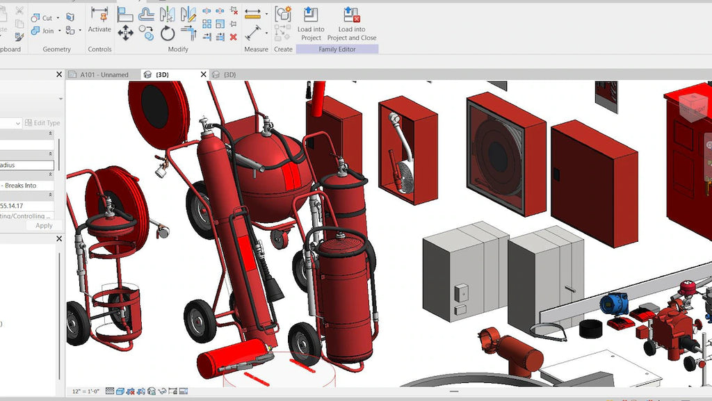 Firefighting Fire Alarm Revit BIM Library  Sprinklers, Hydrants, Detectors (Download)