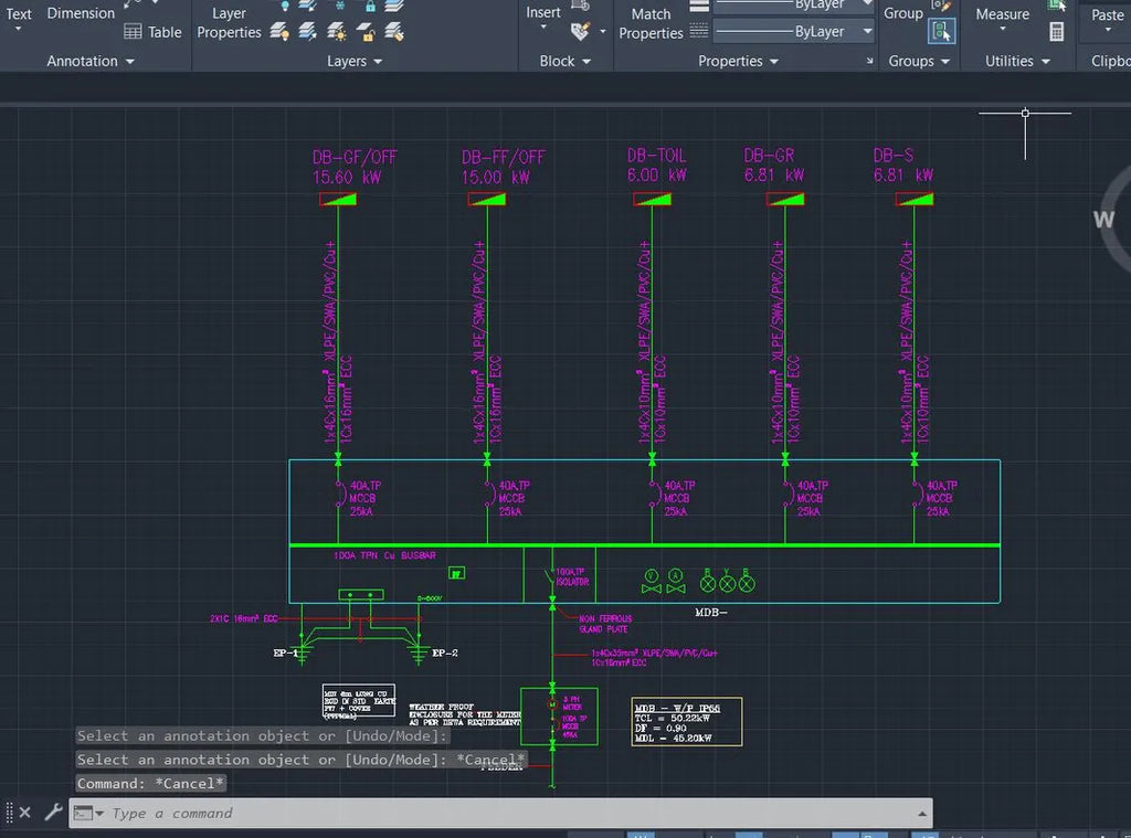 Electrical SLD AutoCAD Drawing – Single Line Diagram DWG | Power Distribution Plan