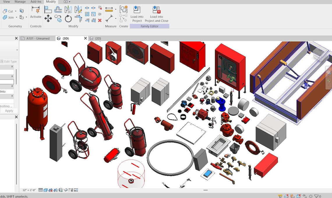 Firefighting Fire Alarm Revit BIM Library  Sprinklers, Hydrants, Detectors (Download)