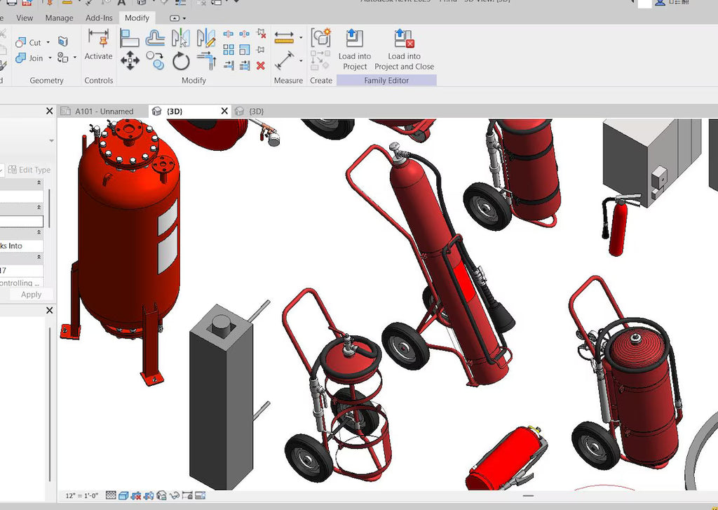 Firefighting Fire Alarm Revit BIM Library  Sprinklers, Hydrants, Detectors (Download)