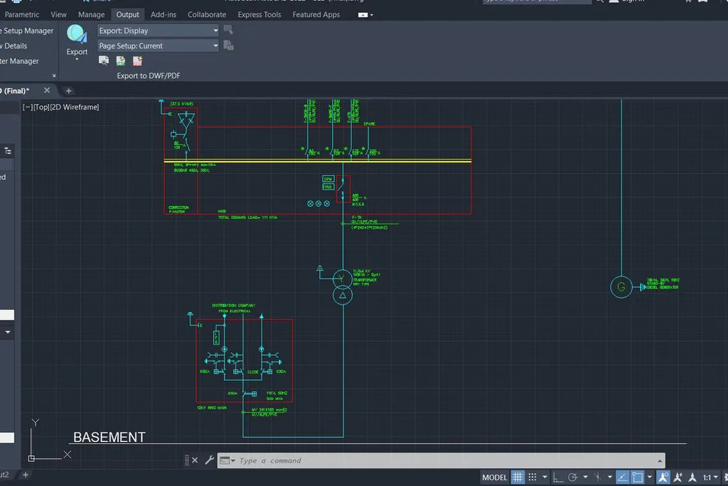 Electrical SLD AutoCAD Drawing – Single Line Diagram DWG | Power Distribution Plan