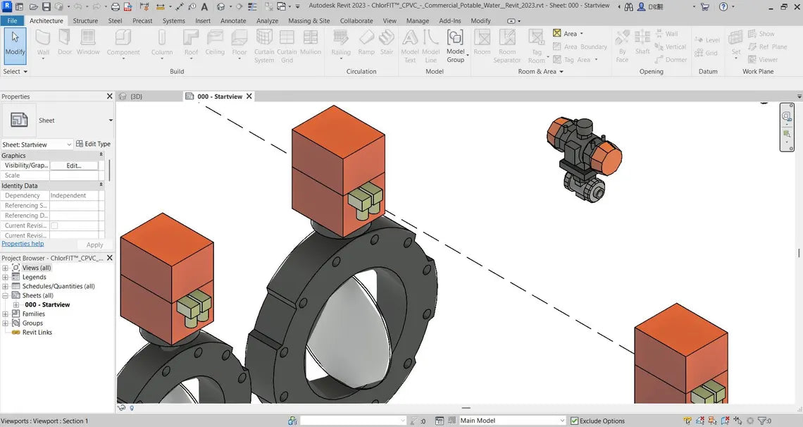Massive Plumbing Revit Library-1500MB Families collection  Sanitary & Water Supply Families  Pipes, Fixtures, Valves, Pumps