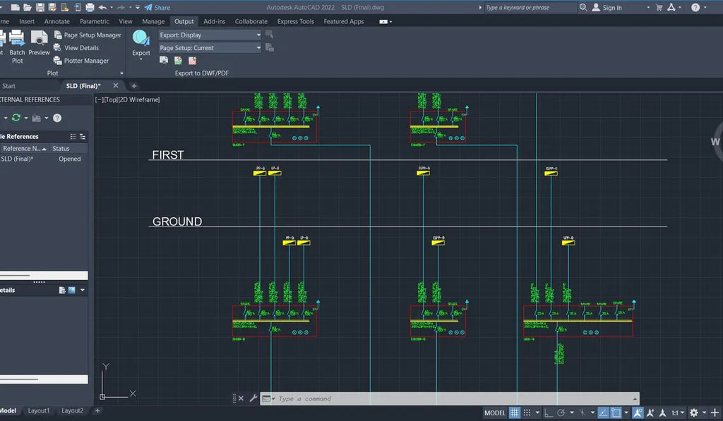 Electrical SLD AutoCAD Drawing – Single Line Diagram DWG | Power Distribution Plan