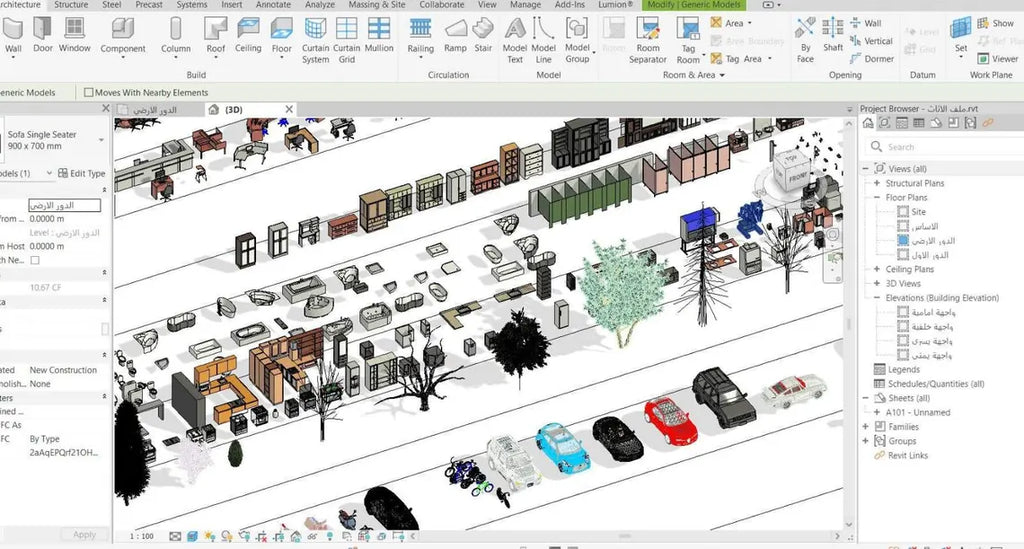 Massive Revit Furniture Library – 600MB BIM Families Collection 2025 version