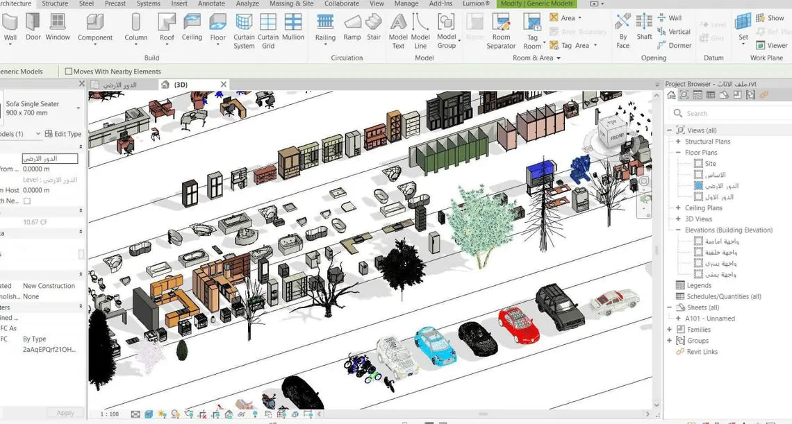 Massive Revit Furniture Library – 600MB BIM Families Collection 2025 version