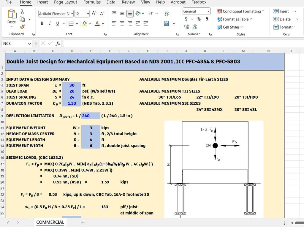 29 Structural Engineering Excel Spreadsheets – Wind, Seismic, Shear Wall & Wood Design | Part 2