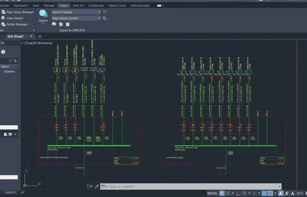 Electrical SLD AutoCAD Drawing – Single Line Diagram DWG | Power Distribution Plan