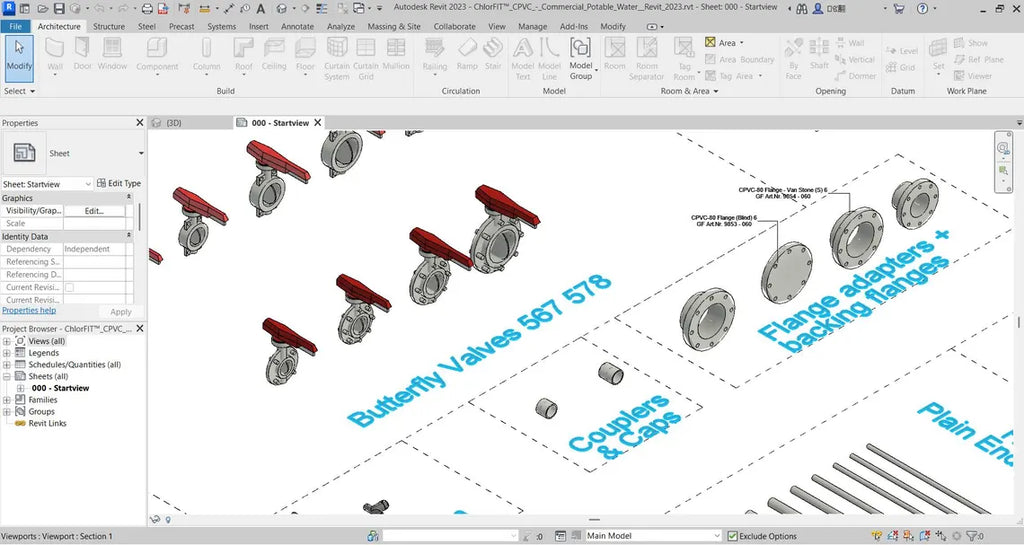 Massive Plumbing Revit Library-1500MB Families collection  Sanitary & Water Supply Families  Pipes, Fixtures, Valves, Pumps