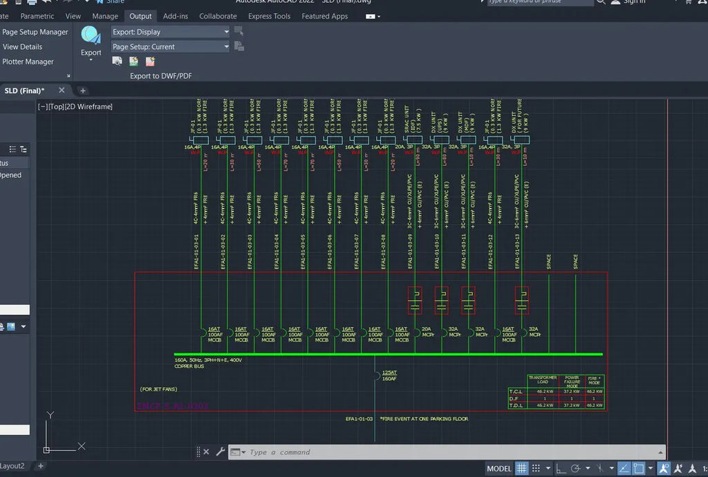 Electrical SLD AutoCAD Drawing – Single Line Diagram DWG | Power Distribution Plan
