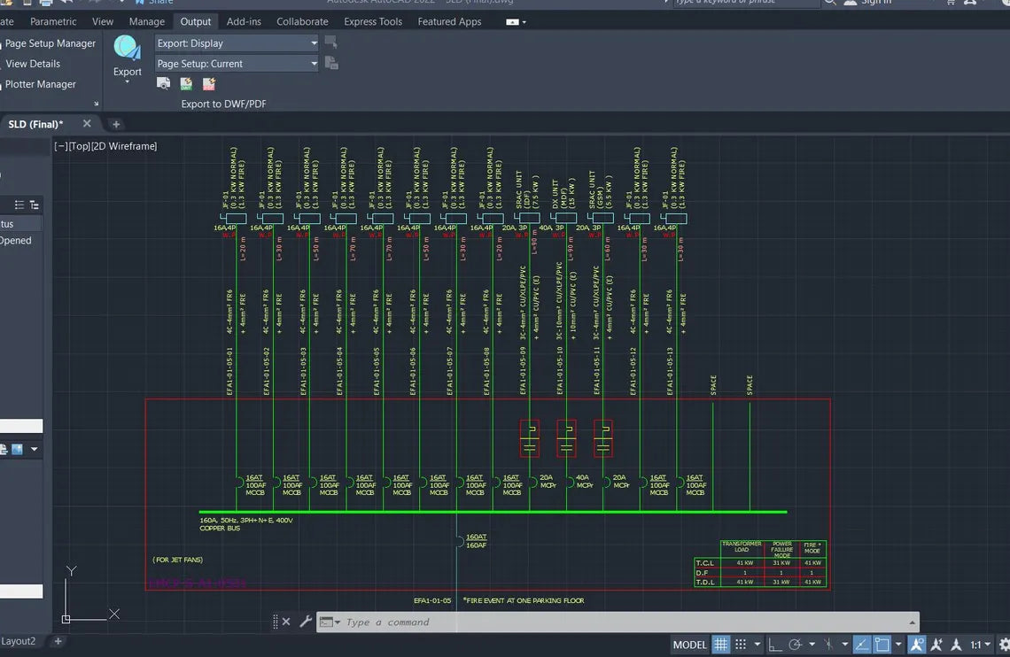 Electrical SLD AutoCAD Drawing – Single Line Diagram DWG | Power Distribution Plan