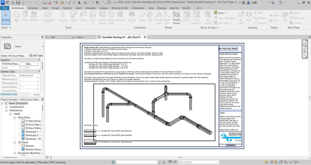Revit HVAC Library - 1000MB Families collection  Air Conditioning & Ventilation Families  Ducts, Diffusers, Ahu, FCU