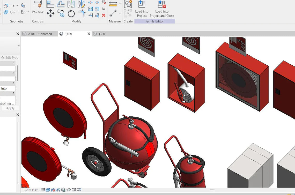 Firefighting Fire Alarm Revit BIM Library  Sprinklers, Hydrants, Detectors (Download)