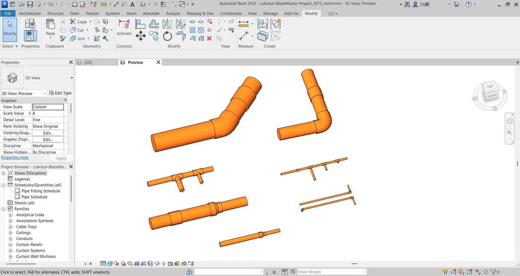 Massive Plumbing Revit Library-1500MB Families collection  Sanitary & Water Supply Families  Pipes, Fixtures, Valves, Pumps