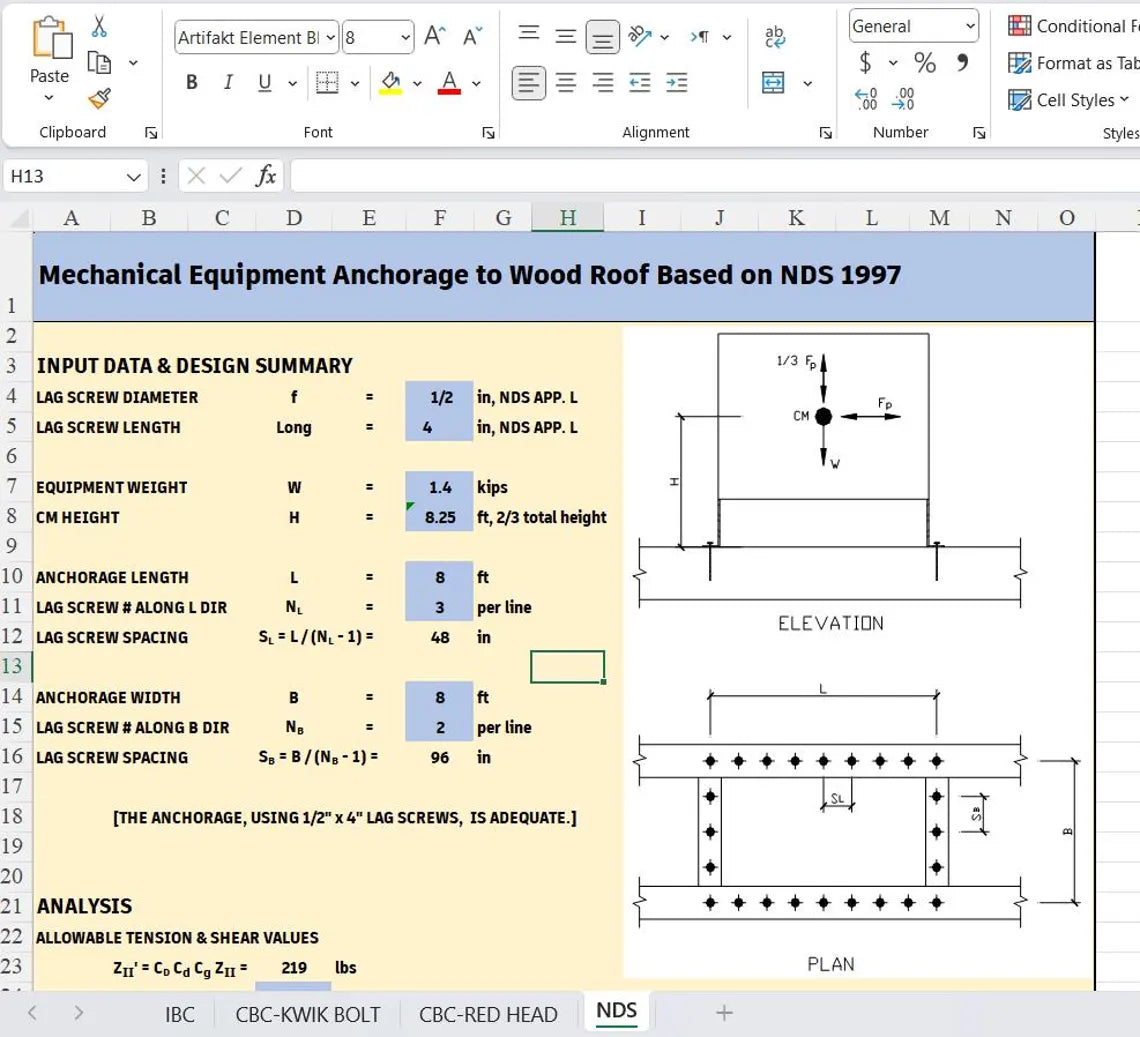 29 Structural Engineering Excel Spreadsheets – Wind, Seismic, Shear Wall & Wood Design | Part 2