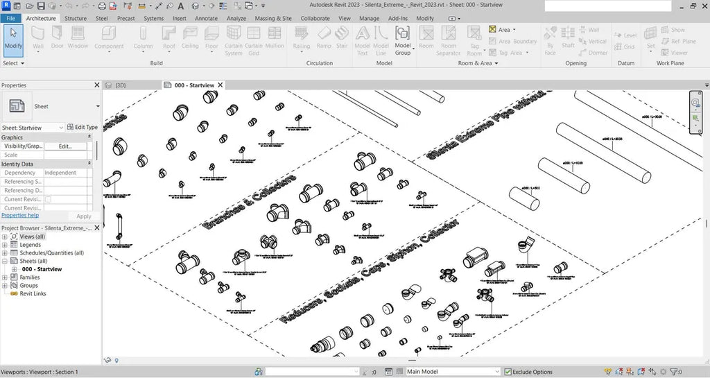 Massive Plumbing Revit Library-1500MB Families collection  Sanitary & Water Supply Families  Pipes, Fixtures, Valves, Pumps