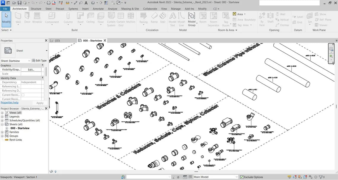Massive Plumbing Revit Library-1500MB Families collection  Sanitary & Water Supply Families  Pipes, Fixtures, Valves, Pumps