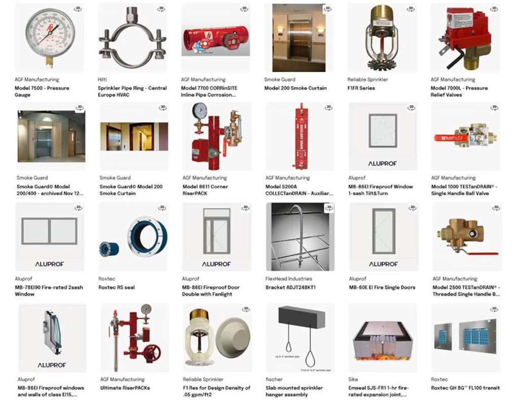 Firefighting Fire Alarm Revit BIM Library  Sprinklers, Hydrants, Detectors (Download)