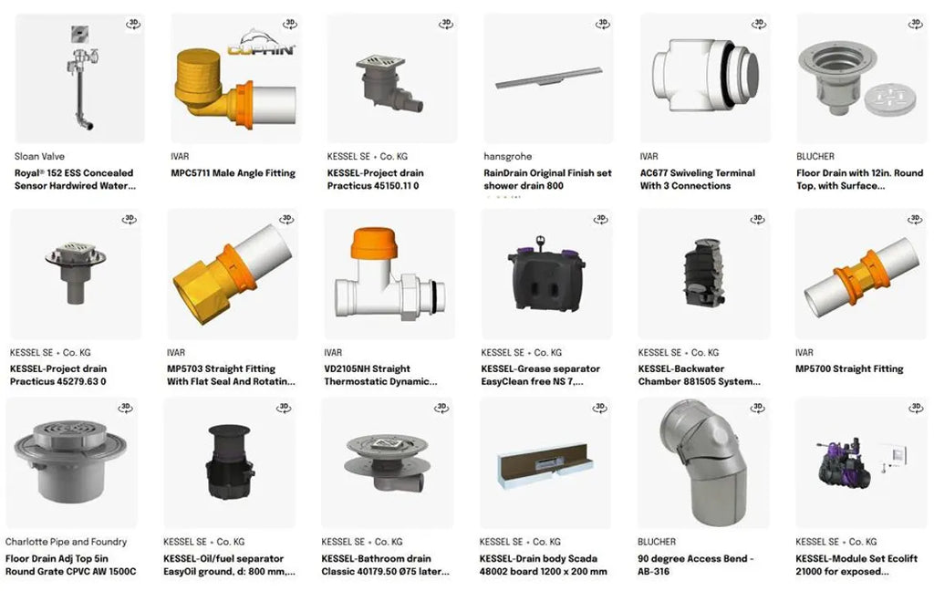 Massive Plumbing Revit Library-1500MB Families collection  Sanitary & Water Supply Families  Pipes, Fixtures, Valves, Pumps