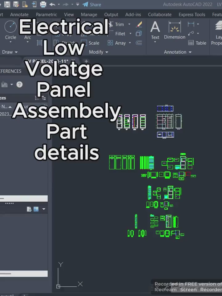 LV Electrical Panel AutoCAD Drawing – Complete Layout – Editable DWG – Low Voltage Panel Design – Engineering CAD File