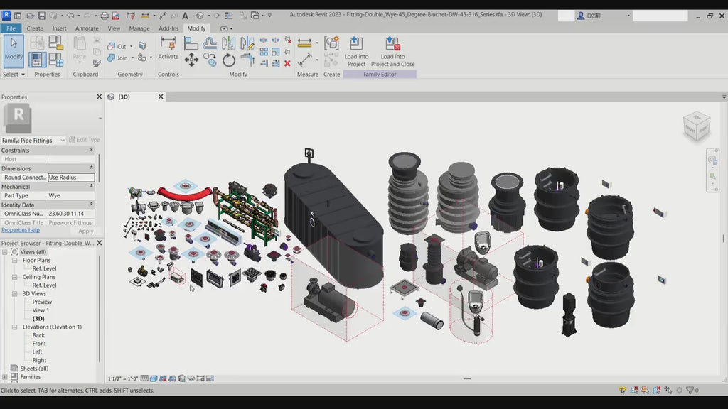 Massive Plumbing Revit Library-1500MB Families collection  Sanitary & Water Supply Families  Pipes, Fixtures, Valves, Pumps