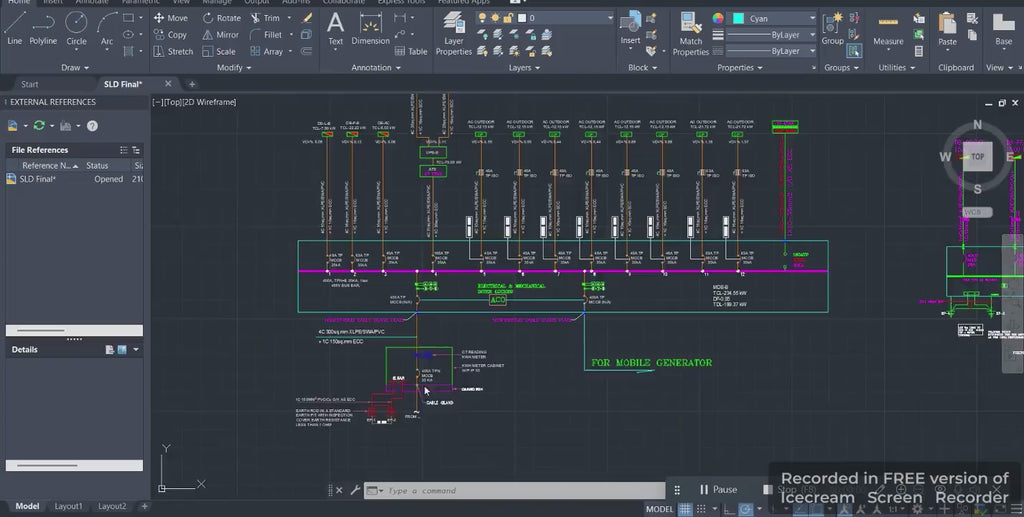 Electrical SLD AutoCAD Drawing – Single Line Diagram DWG | Power Distribution Plan
